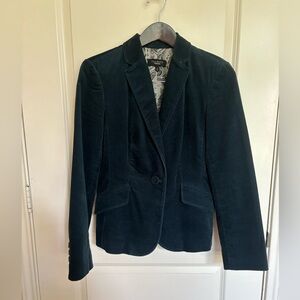 Talbots Velvet Blazer - Emerald Green